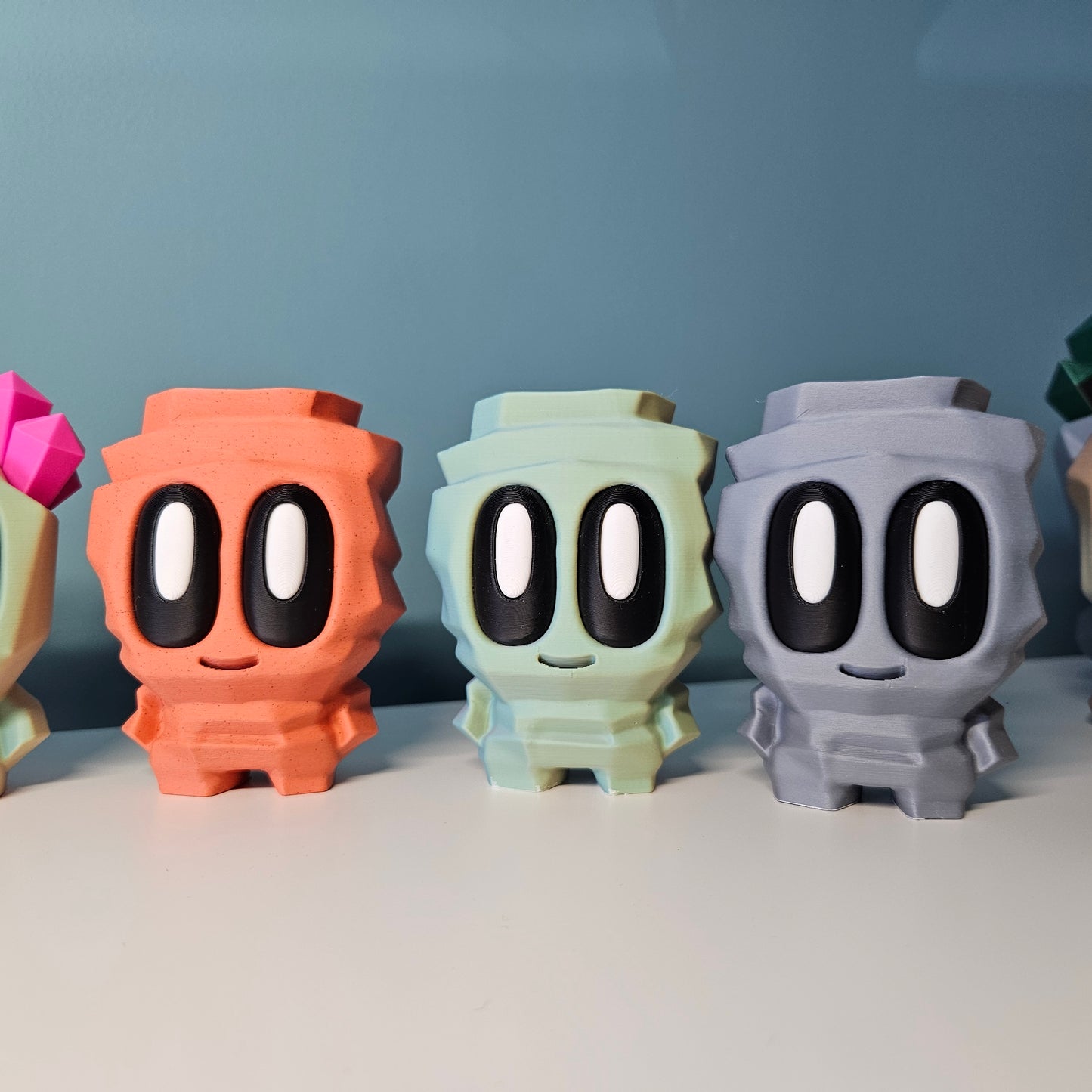 Rock Pal Figures in Contrasting Colours and Various Sizes