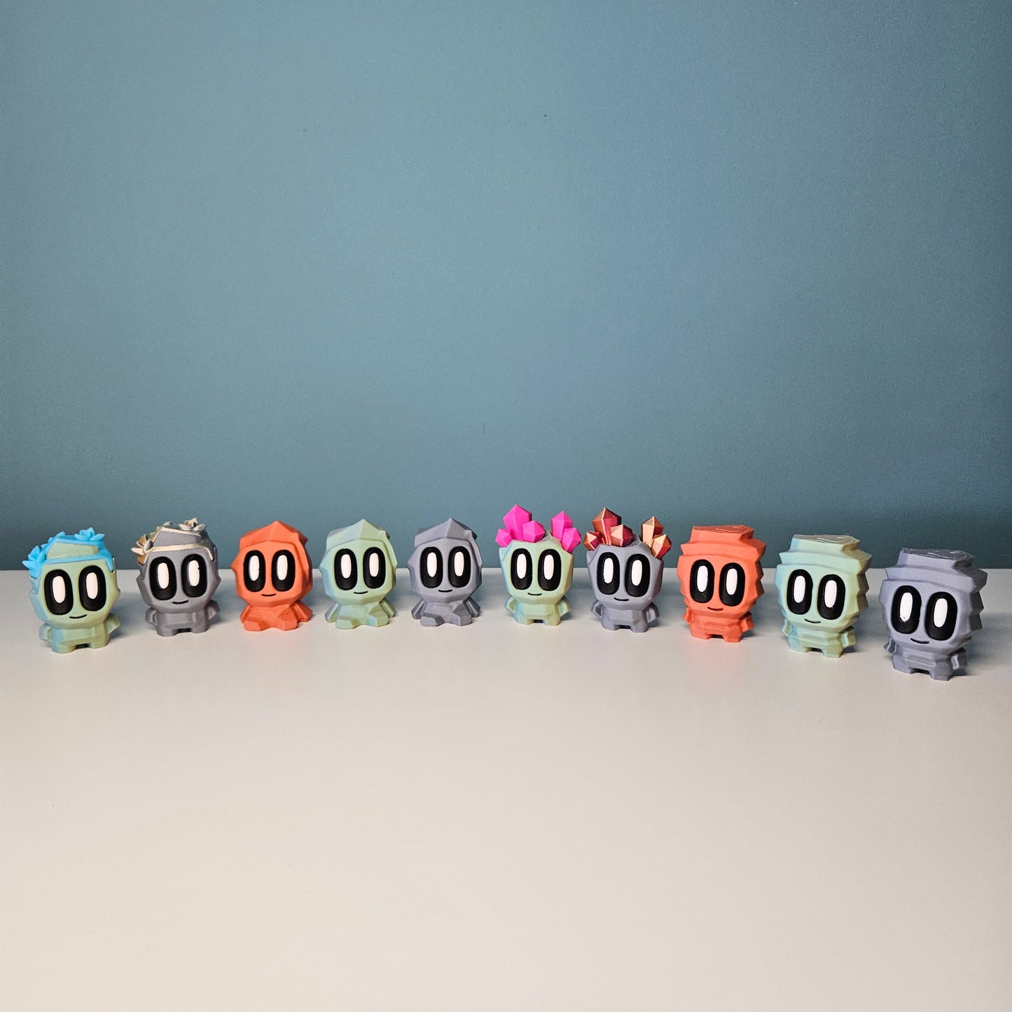 Rock Pal Figures in Contrasting Colours and Various Sizes