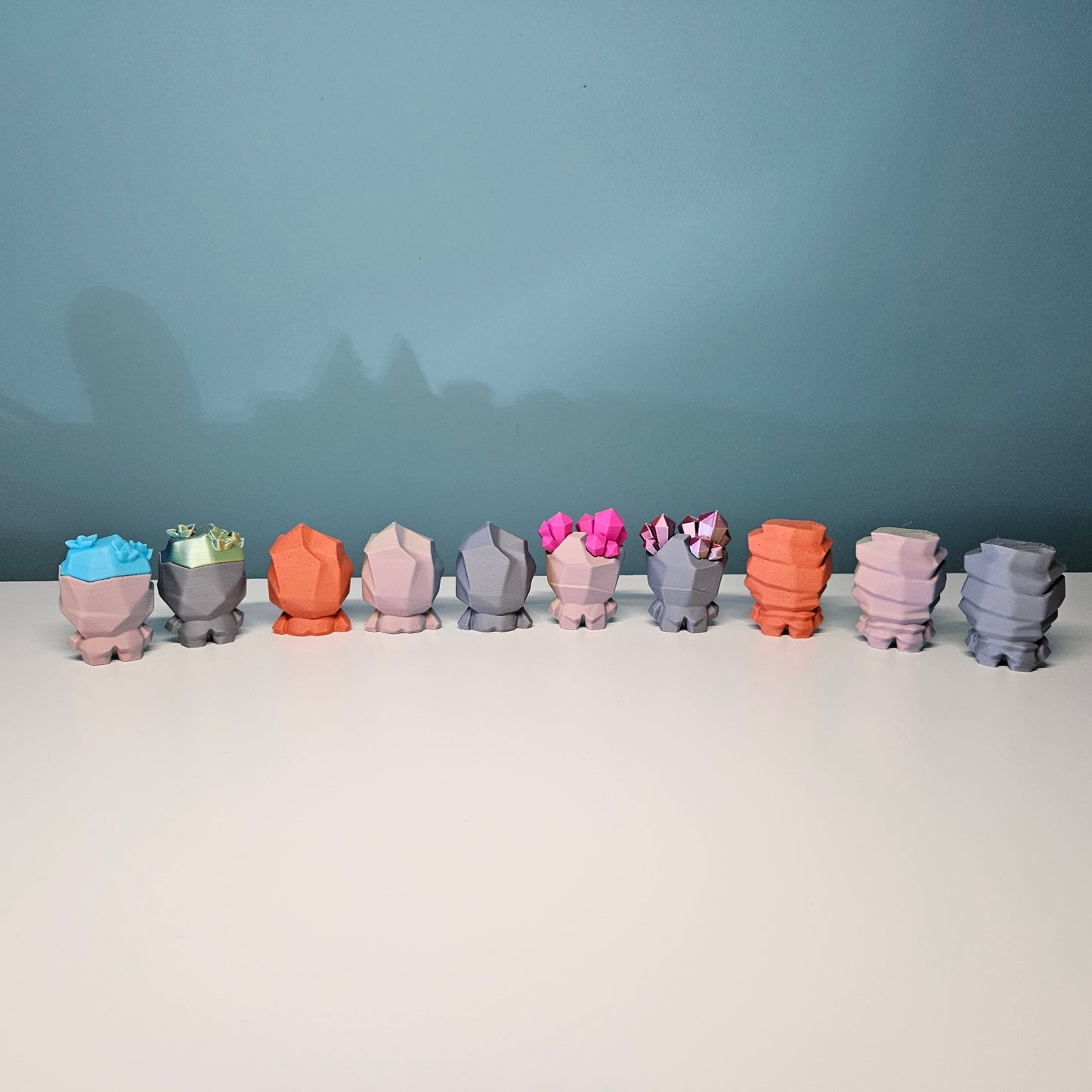 Rock Pal Figures in Contrasting Colours and Various Sizes