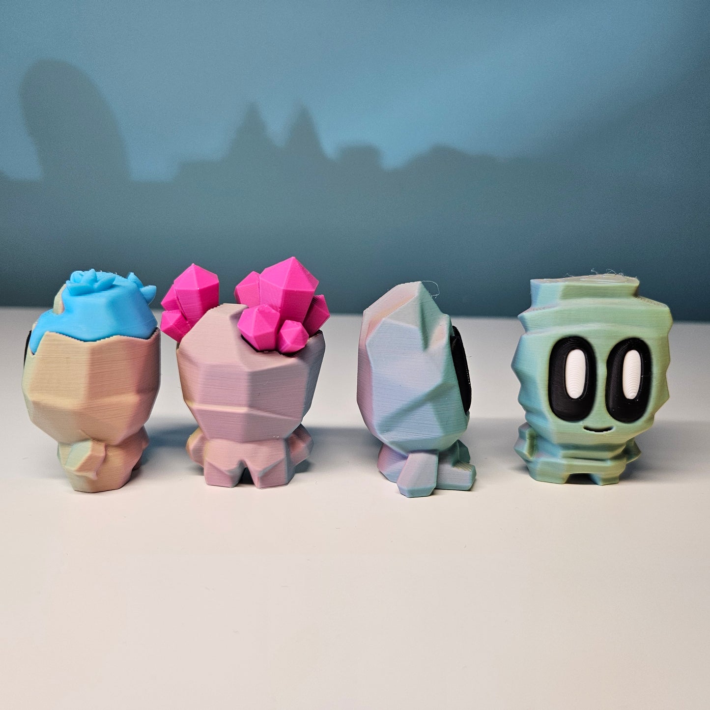 Rock Pal Figures in Contrasting Colours and Various Sizes