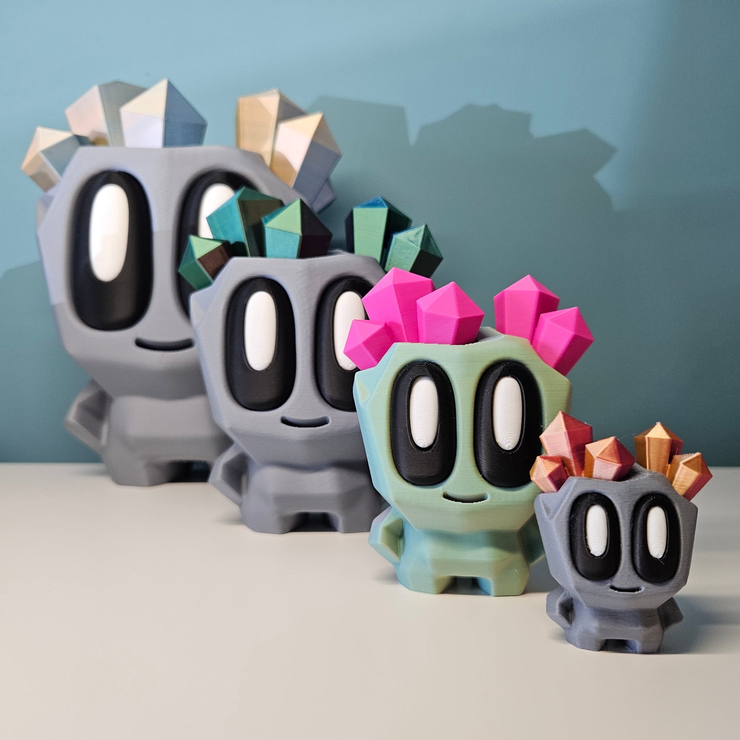 Rock Pal Figures in Contrasting Colours and Various Sizes