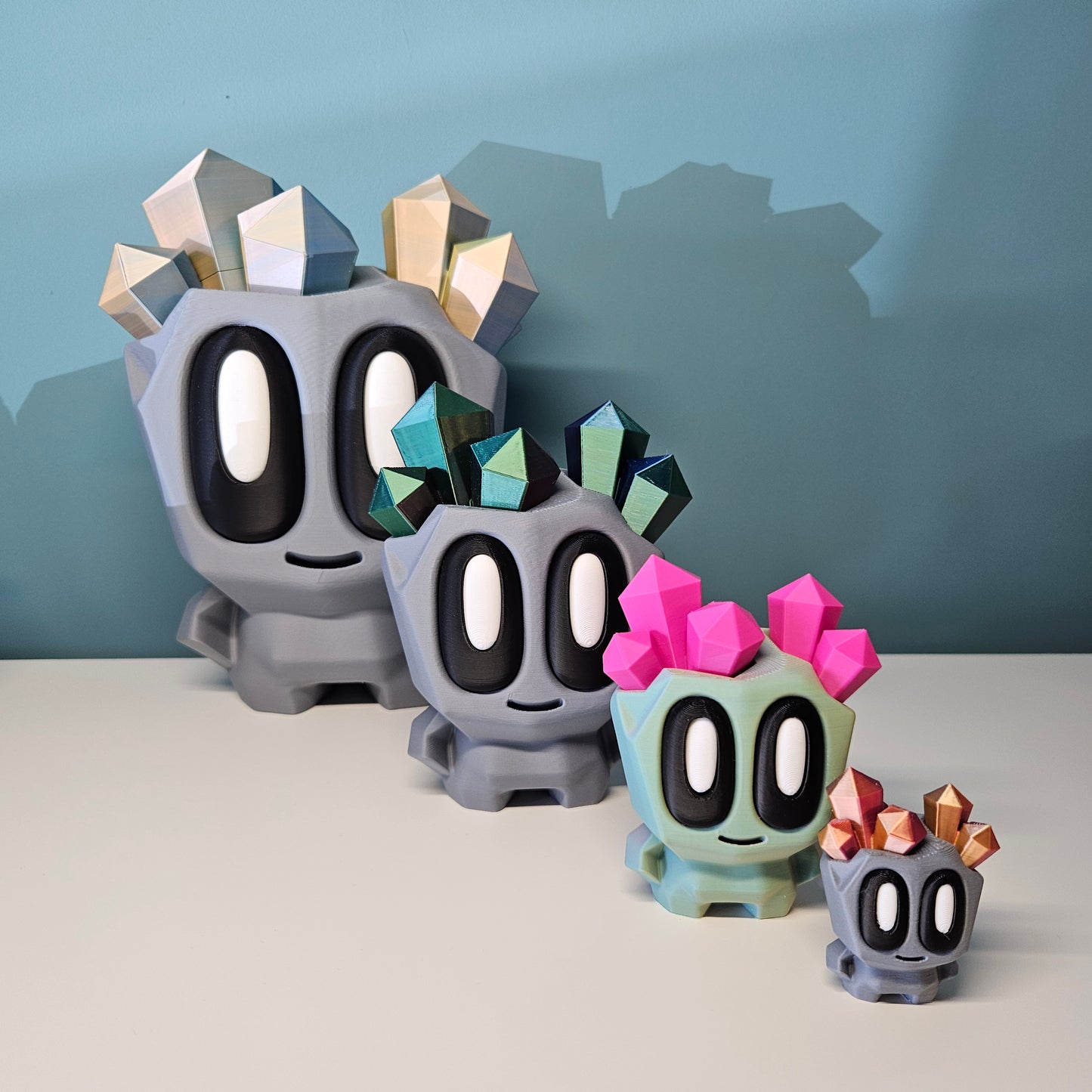 Rock Pal Figures in Contrasting Colours and Various Sizes