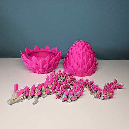 49cm Flexible Crystal Dragons. Matching 15cm Egg Optional.