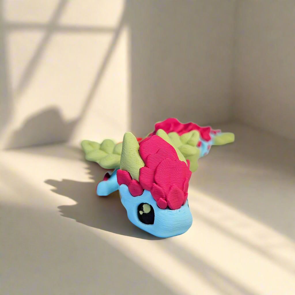 18cm Flexible Cute Sakura Dragon In Pastel Colours, Matching Egg Optional