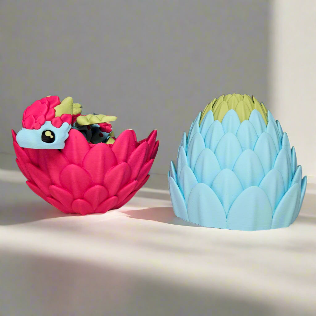 18cm Flexible Cute Sakura Dragon In Pastel Colours, Matching Egg Optional