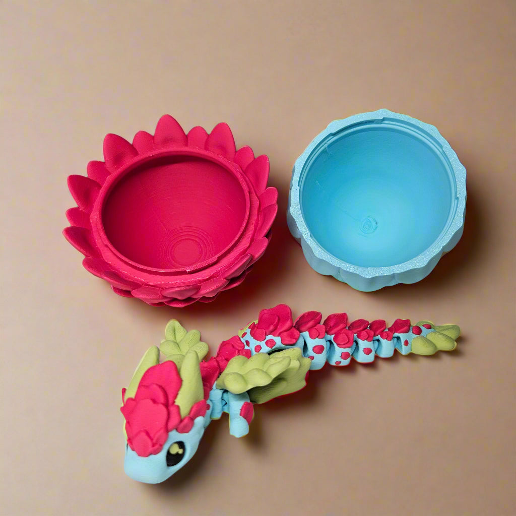 18cm Flexible Cute Sakura Dragon In Pastel Colours, Matching Egg Optional