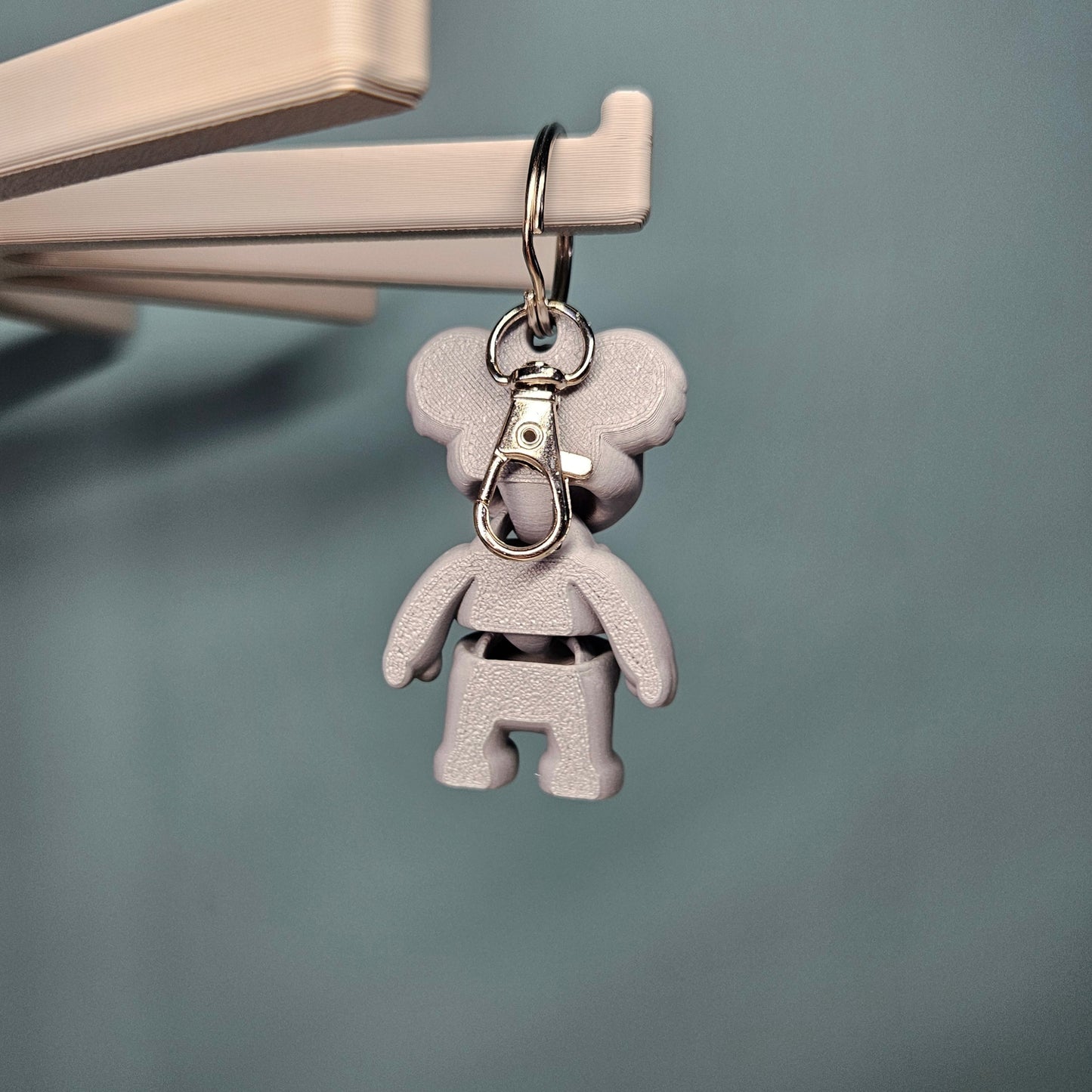 Koala Keyring / Key Chain in Grey. Articulated Fidget Animal by Flexymals.co.uk