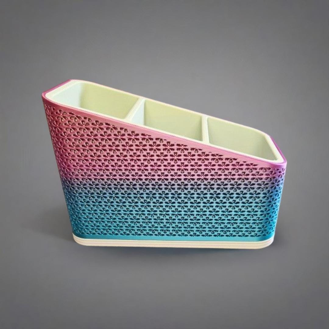 Desk Tidy, Storage Pot, Container, TV Remote Tidy, Paint Brush Holder, Hobby Organiser, Unique, Bespoke Design, Bright, Flexymal
