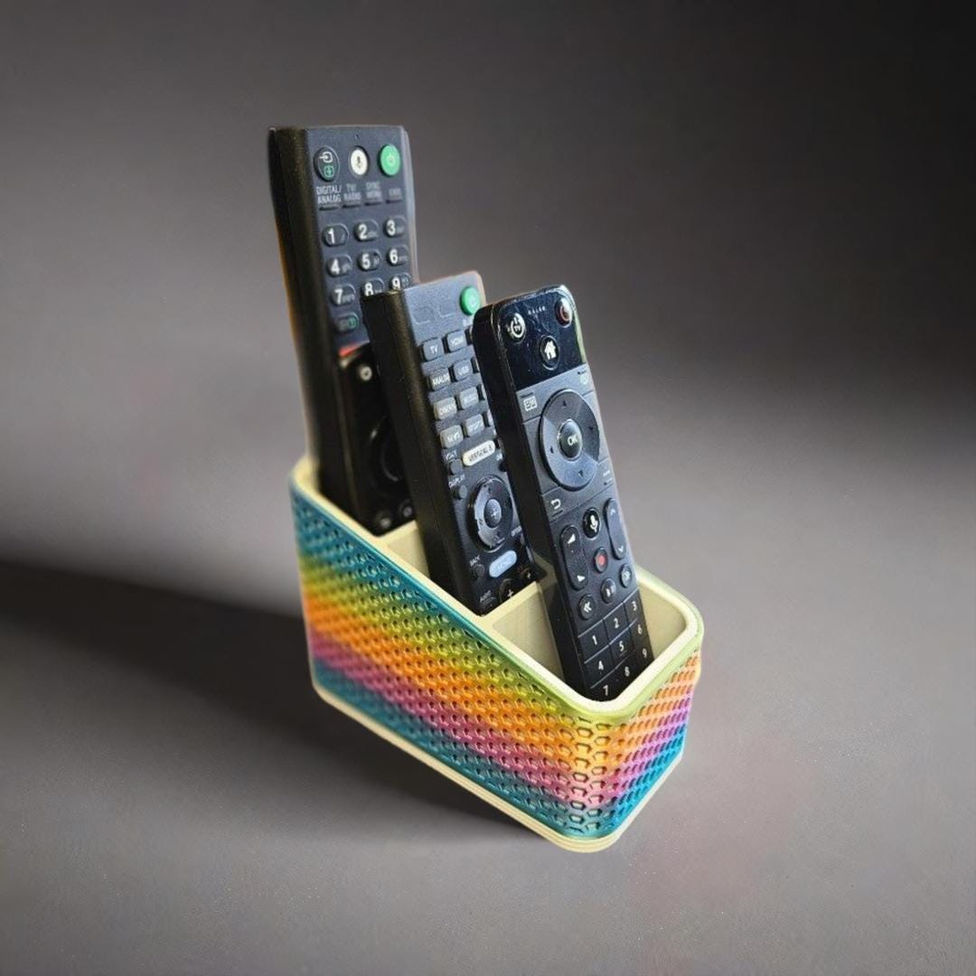 Desk Tidy, Storage Pot, Container, TV Remote Tidy, Paint Brush Holder, Hobby Organiser, Unique, Bespoke Design, Bright, Flexymal