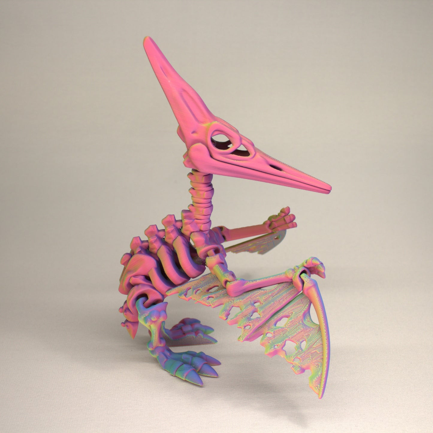 Pteranodon - 3D Printed Dinosaur Skeleton Fidget Toy Flexible Joints