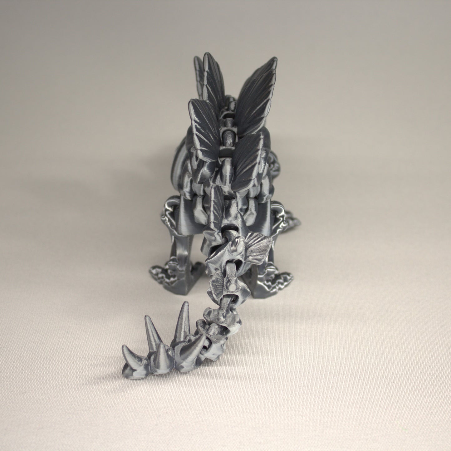 Stegosaurus 3D Printed Dinosaur Skeleton Fidget Toy Flexible Joints