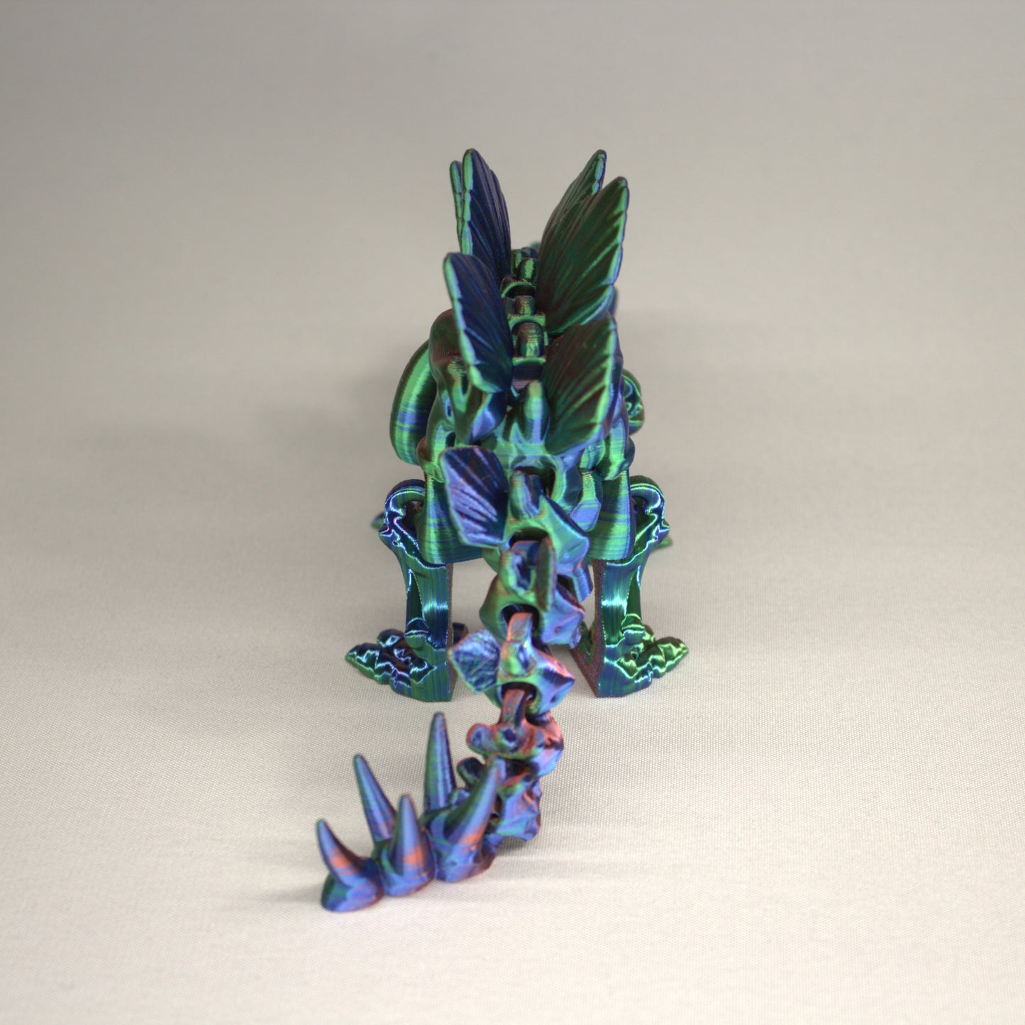 Stegosaurus 3D Printed Dinosaur Skeleton Fidget Toy Flexible Joints