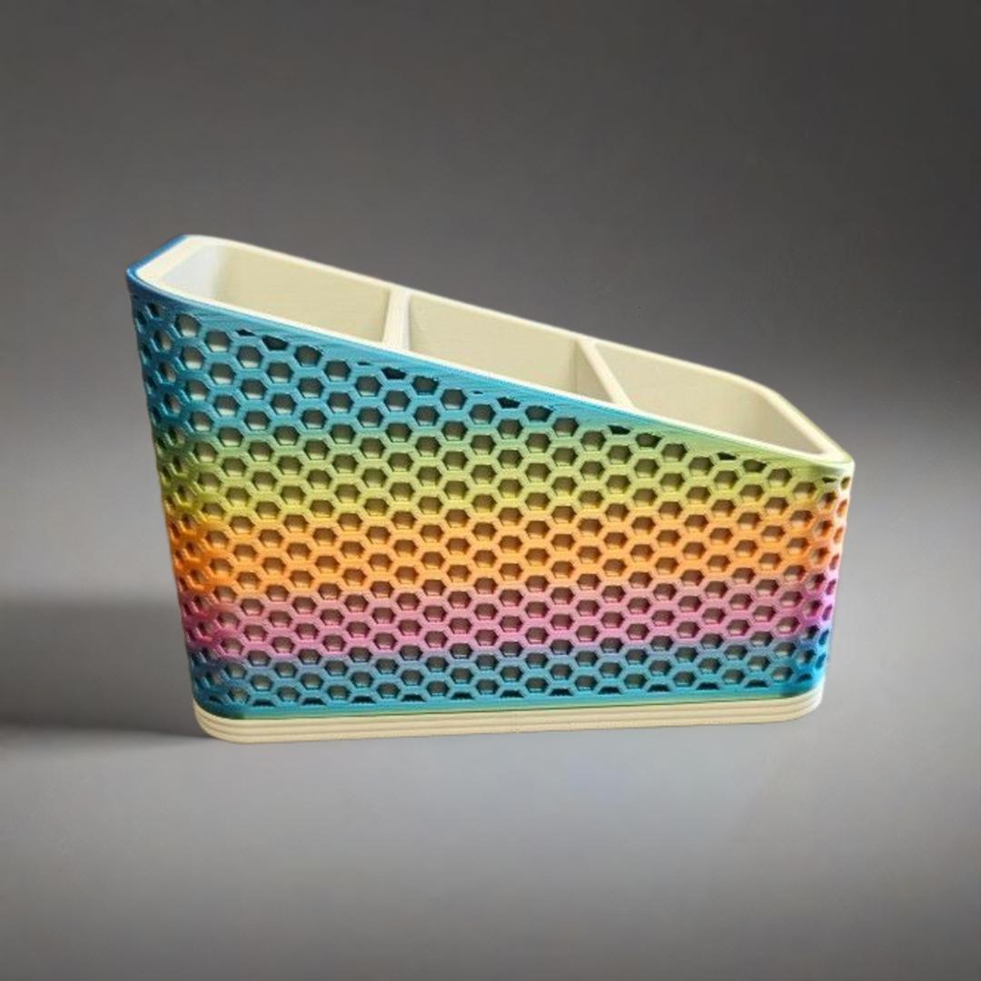 Desk Tidy, Storage Pot, Container, TV Remote Tidy, Paint Brush Holder, Hobby Organiser, Unique, Bespoke Design, Bright, Flexymal