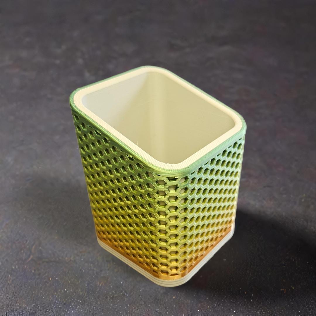 Desk Tidy, Storage Pot, Container, TV Remote Tidy, Paint Brush Holder, Hobby Organiser, Unique, Bespoke Design, Bright, Flexymal