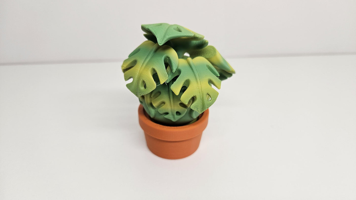 Medium Sized Monstero Figure with Detachable Plant Pot