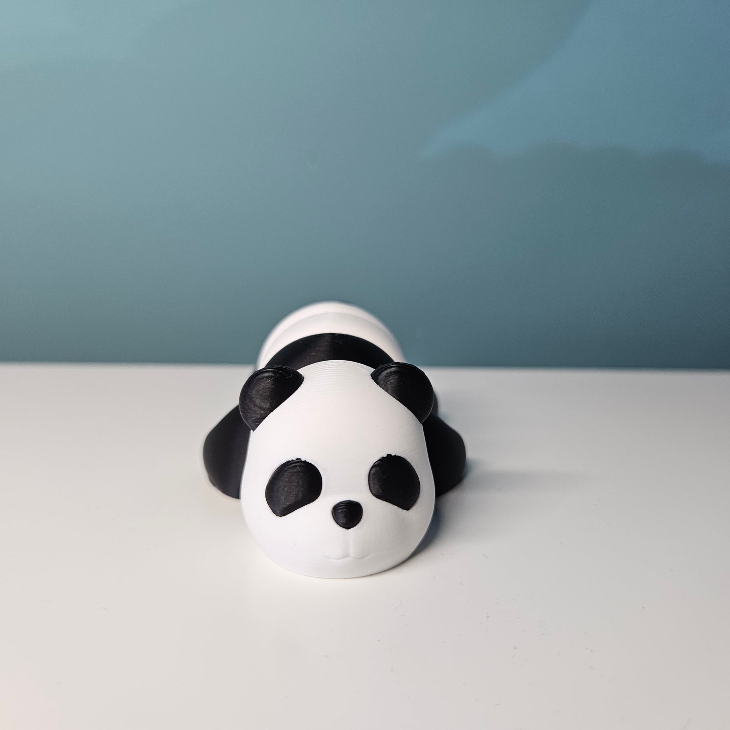 Medium Sized Flexible Panda in Black & White. Articulated Fidget Animal