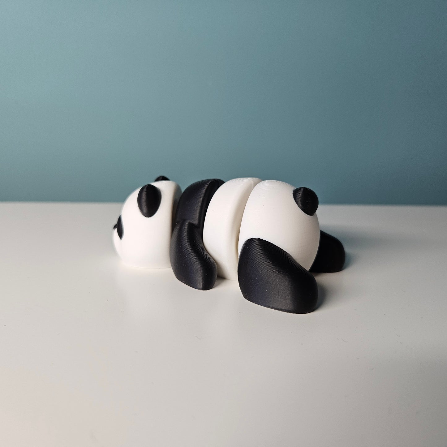 Medium Sized Flexible Panda in Black & White. Articulated Fidget Animal