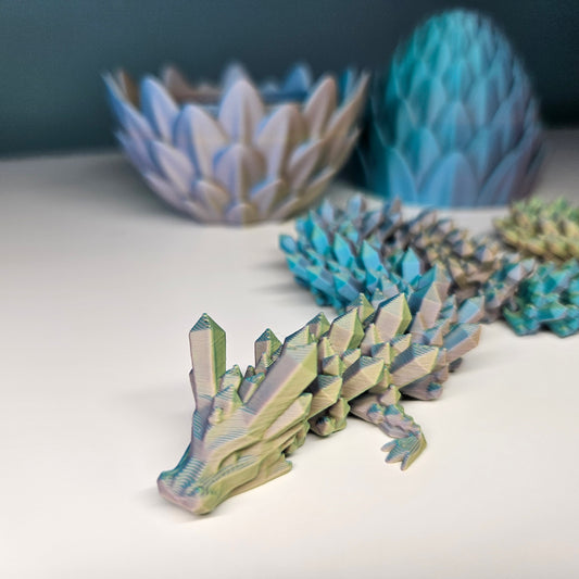 32cm Flexible Crystal Dragon. Matching 10.5cm Egg Optional.