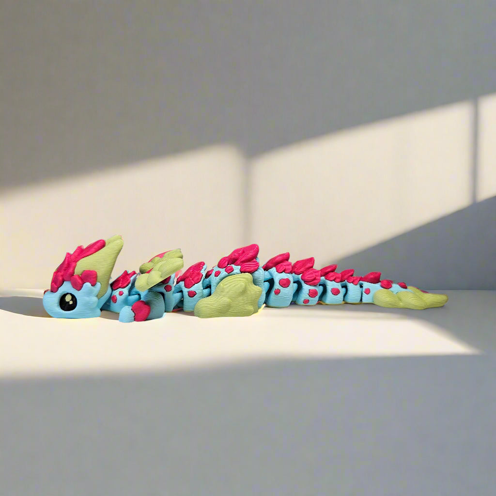 18cm Flexible Cute Sakura Dragon In Pastel Colours, Matching Egg Optional