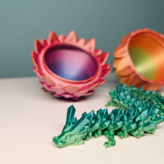 32cm Flexible Crystal Dragon. Matching 10.5cm Egg Optional.