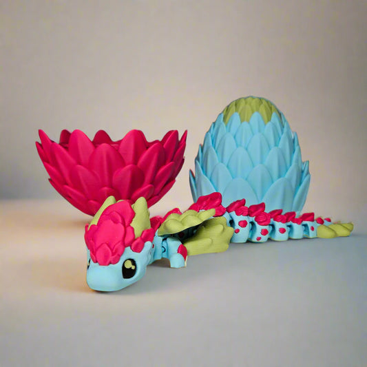 18cm Flexible Cute Sakura Dragon In Pastel Colours, Matching Egg Optional