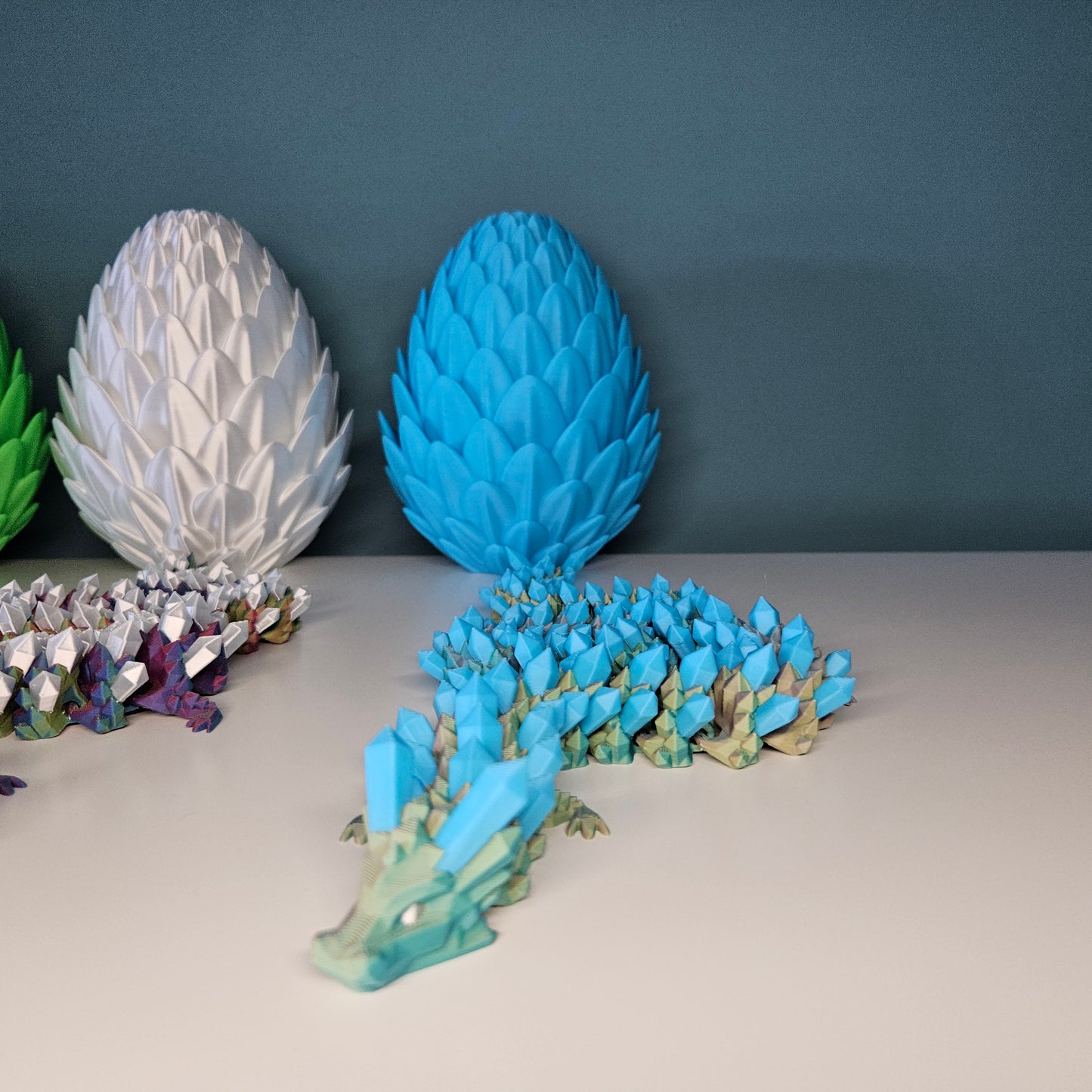 49cm Flexible Crystal Dragons. Matching 15cm Egg Optional.