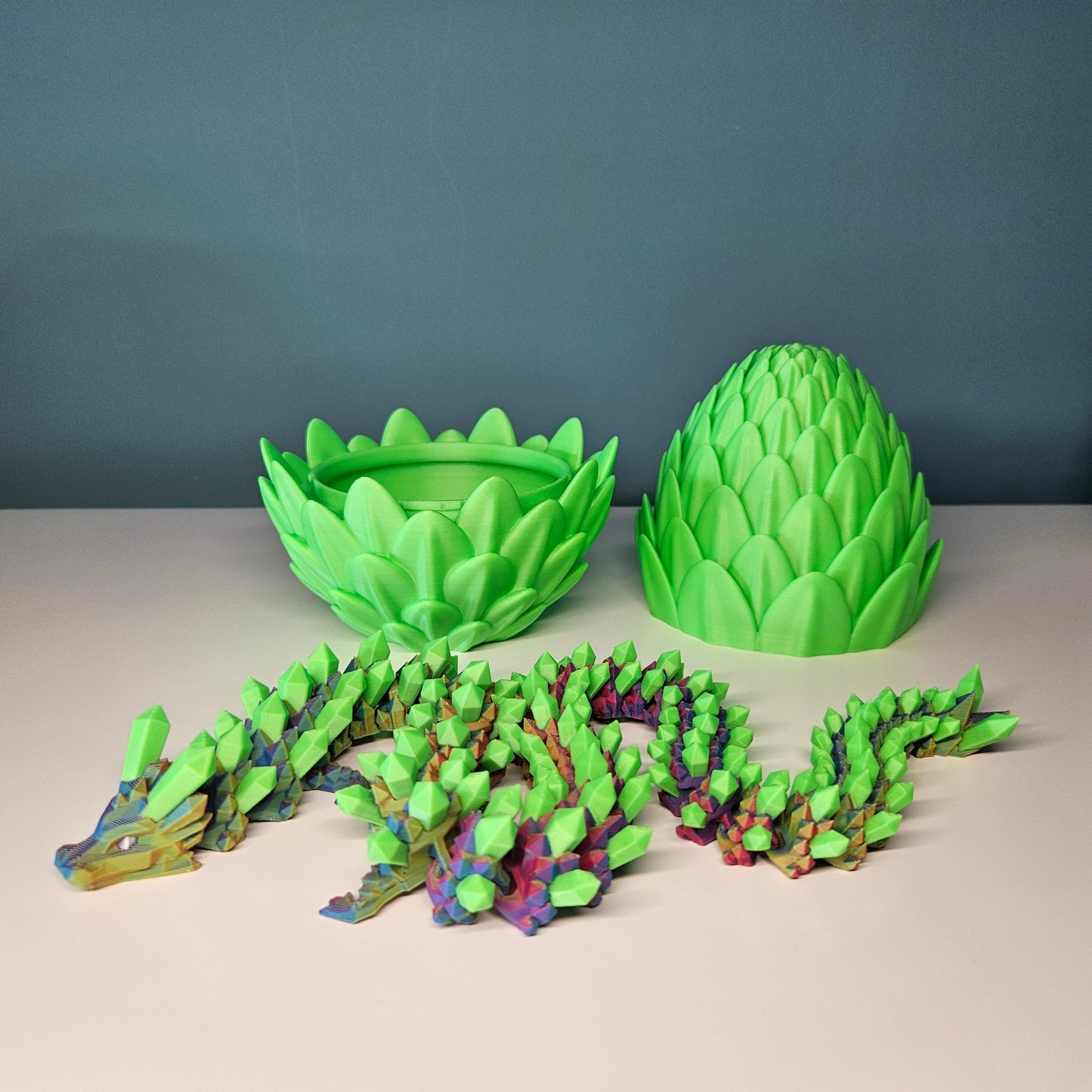 49cm Flexible Crystal Dragons. Matching 15cm Egg Optional.