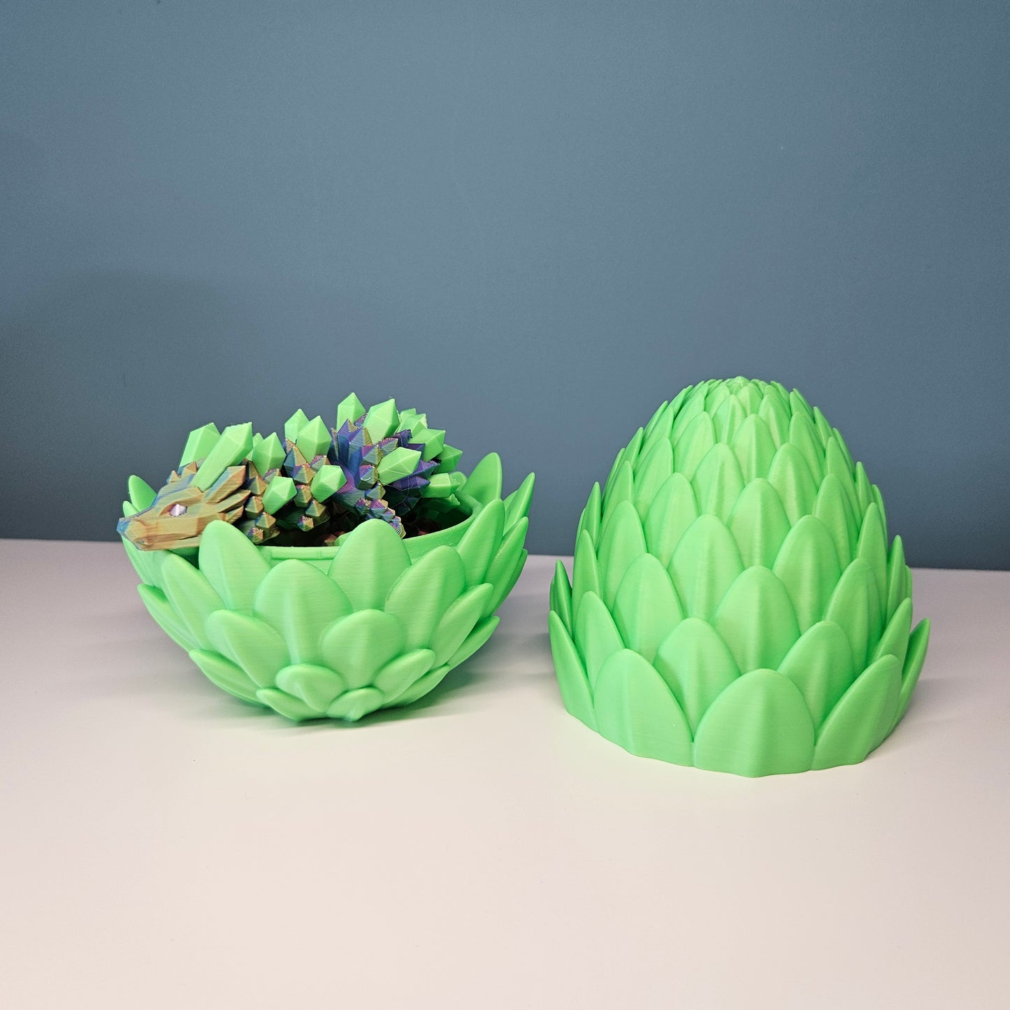 49cm Flexible Crystal Dragons. Matching 15cm Egg Optional.