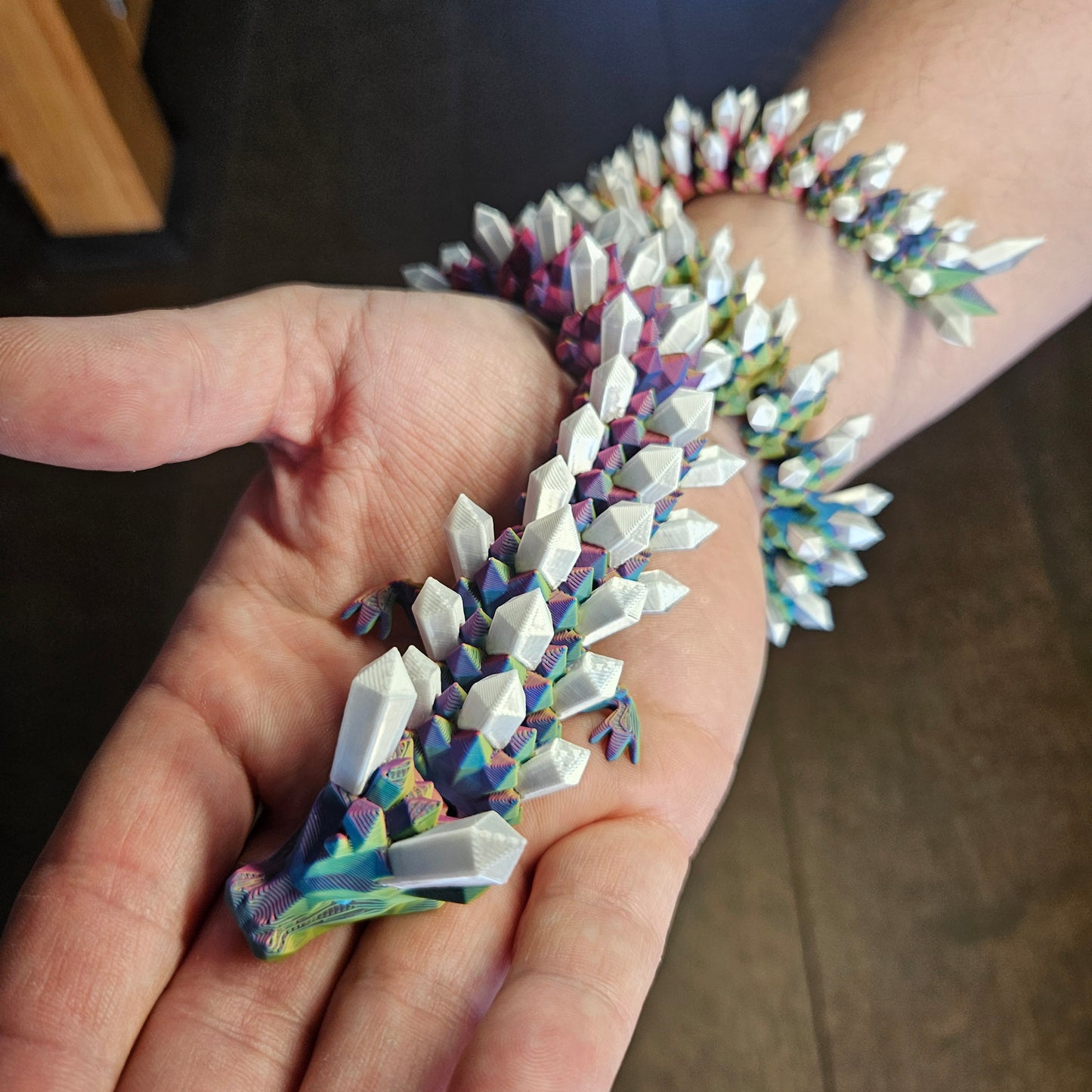 49cm Flexible Crystal Dragons. Matching 15cm Egg Optional.
