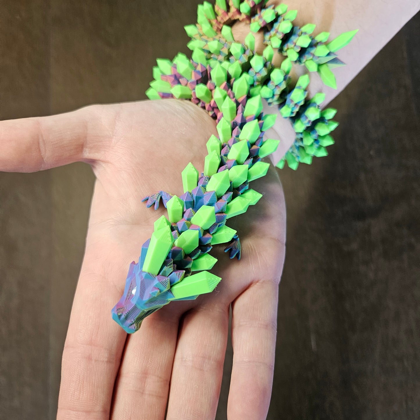 49cm Flexible Crystal Dragons. Matching 15cm Egg Optional.