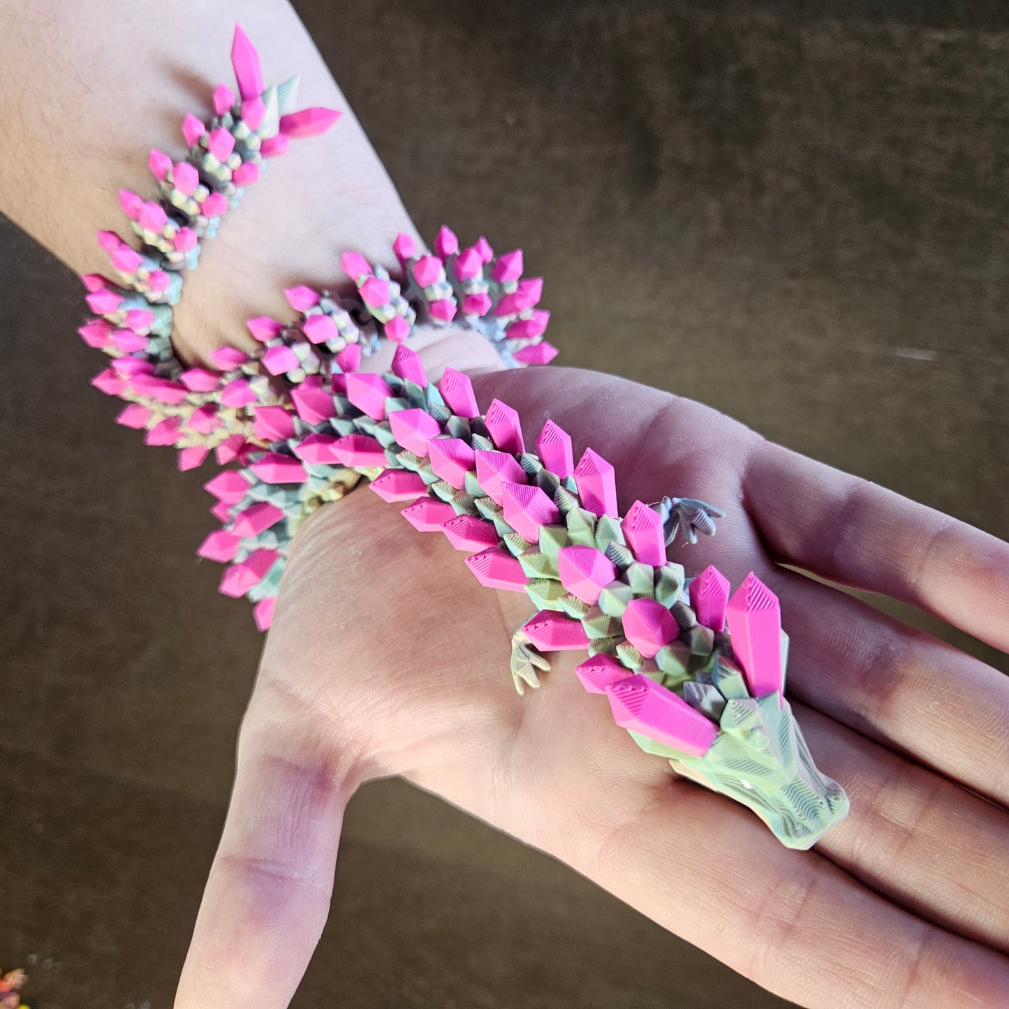 49cm Flexible Crystal Dragons. Matching 15cm Egg Optional.