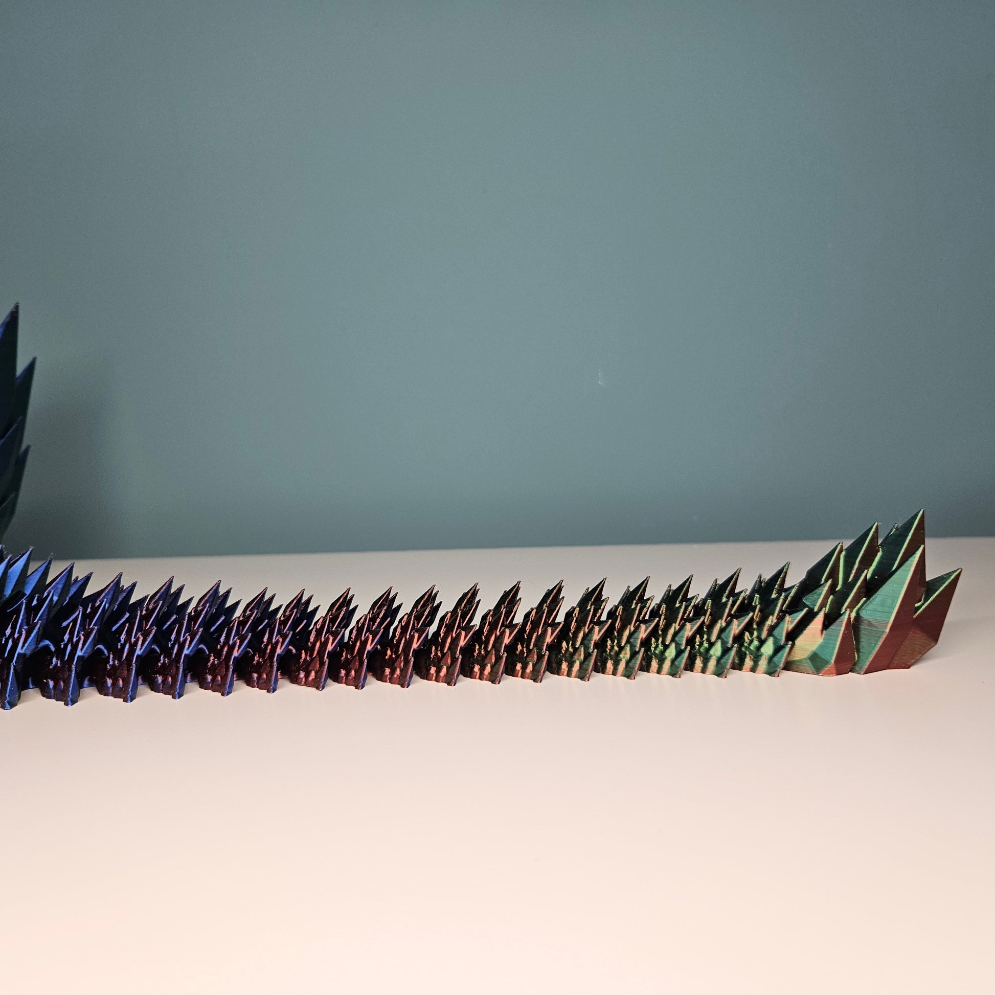 46cm (18") 3D Printed Winged Dragon in Red, Green & Blue by Flexymals.co.uk