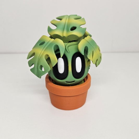 Medium Sized Monstero Figure with Detachable Plant Pot