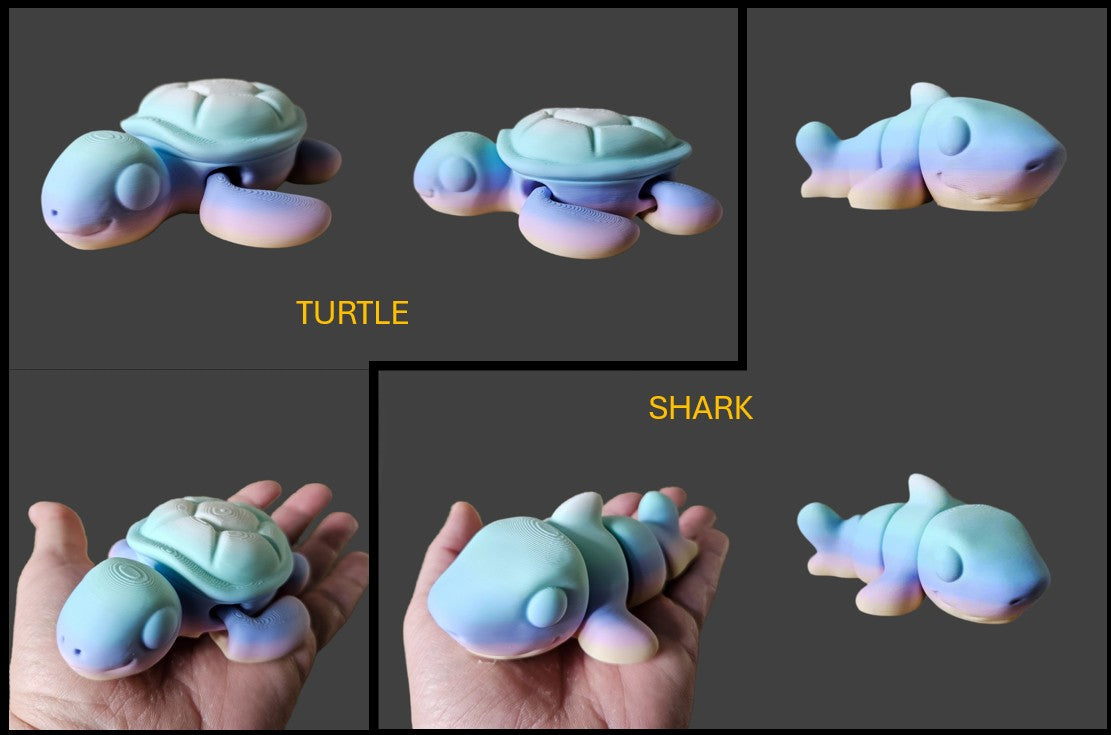 Large  Articulated Fidget Animals In Pastel Colours