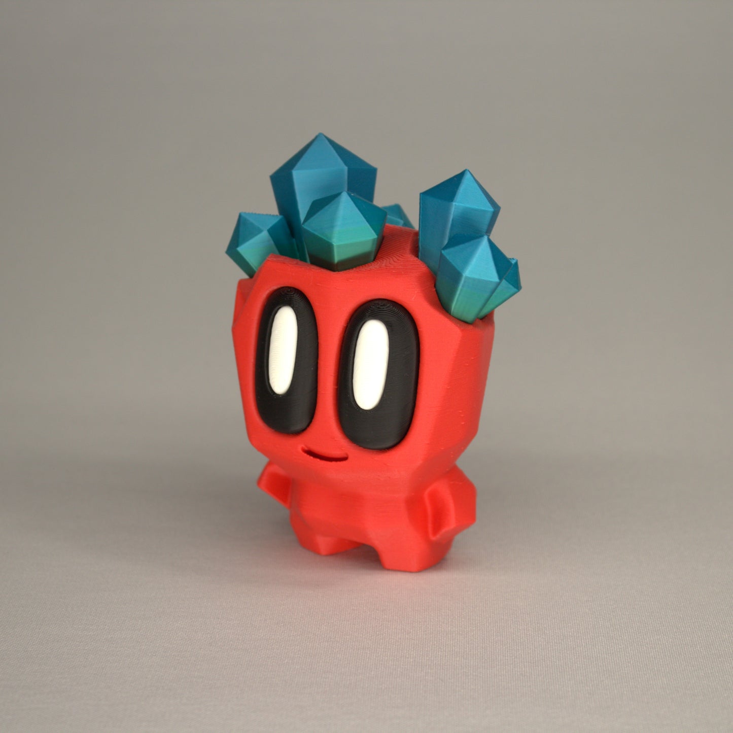 Geode Head Rock Pal – 3D Printed Collectible in Rainbow Primary Colors | Cute Desk Toy & Gift Idea