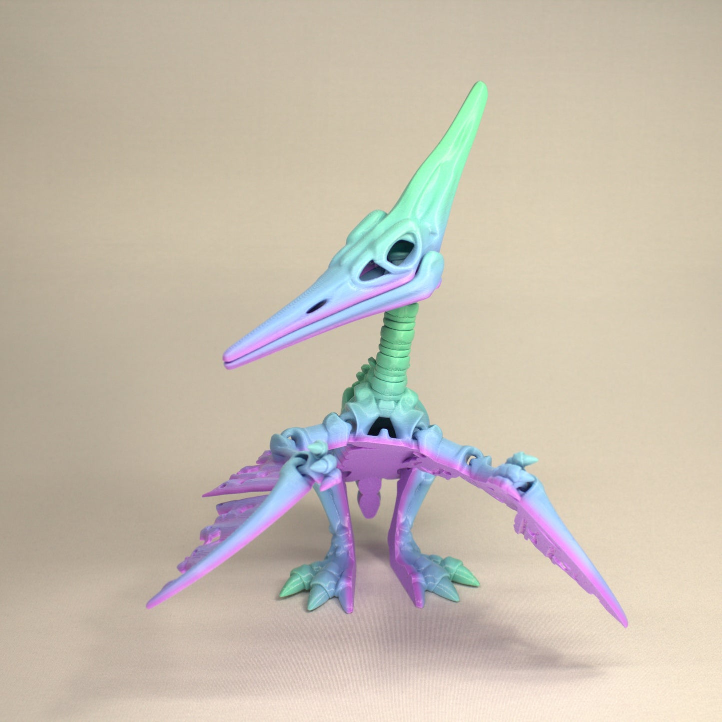Pteranodon - 3D Printed Dinosaur Skeleton Fidget Toy Flexible Joints