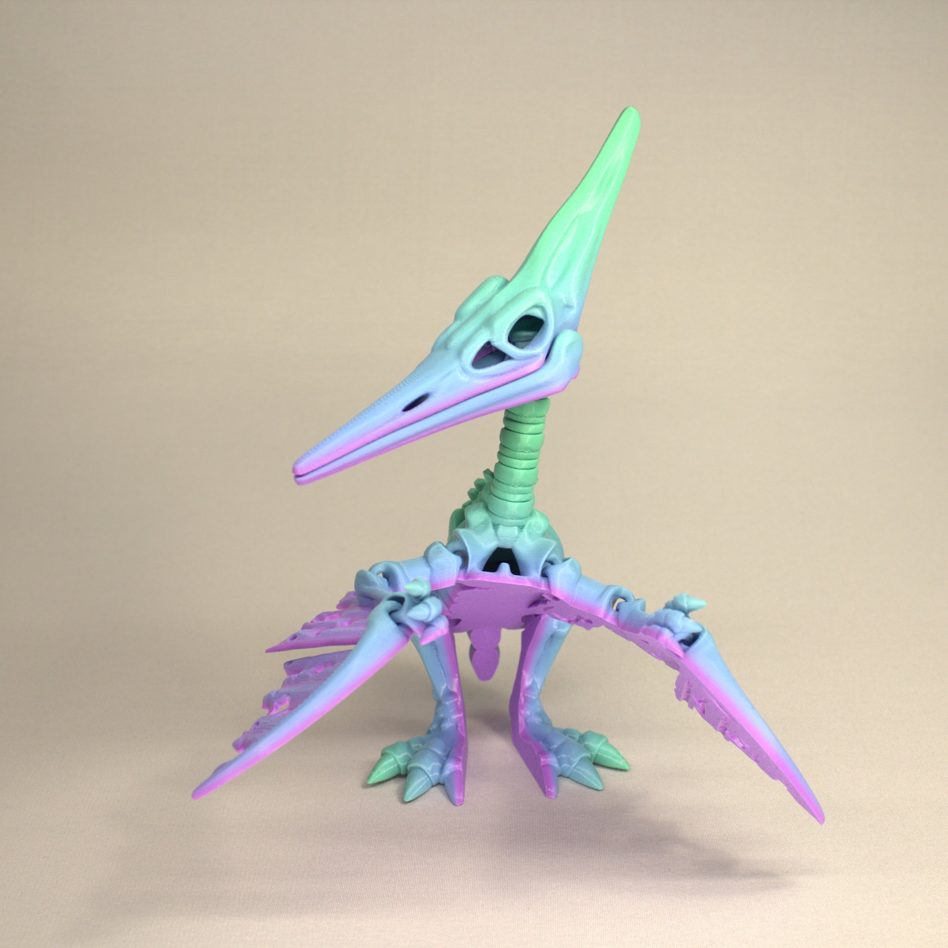 Pteranodon - 3D Printed Dinosaur Skeleton Fidget Toy Flexible Joints