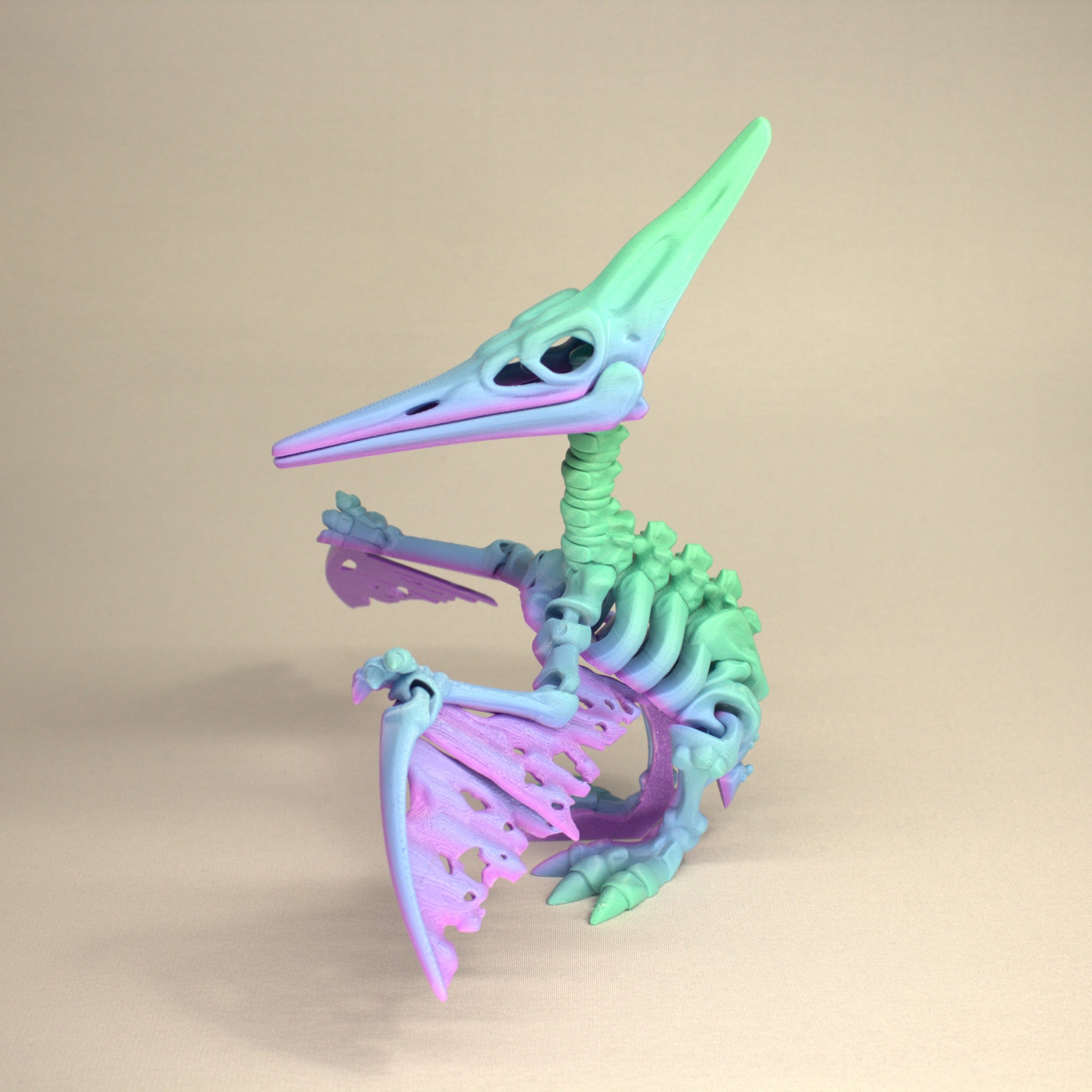 Pteranodon - 3D Printed Dinosaur Skeleton Fidget Toy Flexible Joints