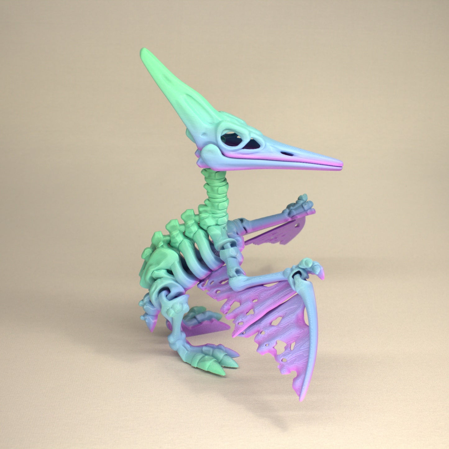Pteranodon - 3D Printed Dinosaur Skeleton Fidget Toy Flexible Joints