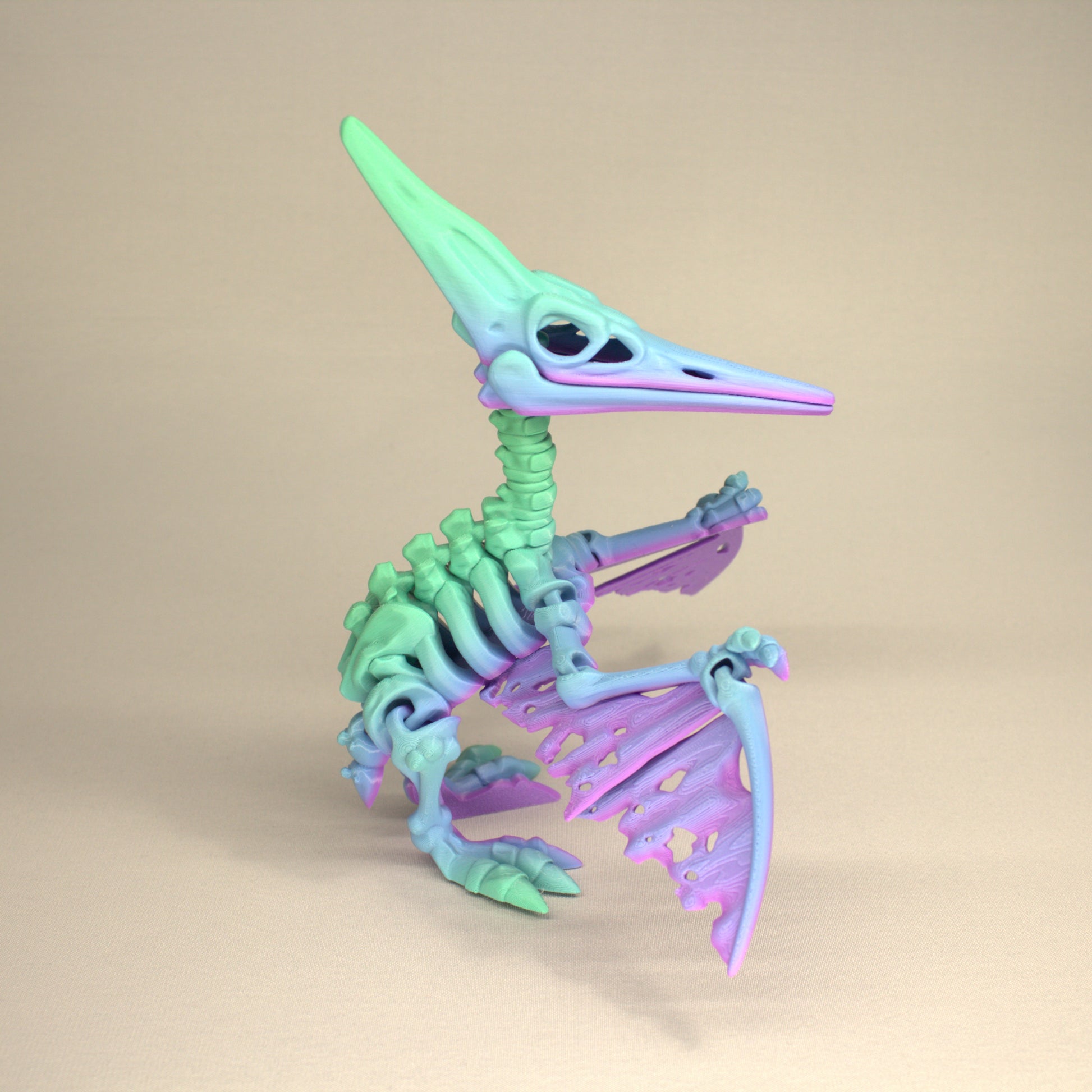 Pteranodon - 3D Printed Dinosaur Skeleton Fidget Toy Flexible Joints