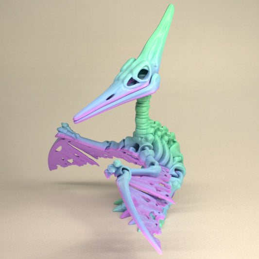 Pteranodon - 3D Printed Dinosaur Skeleton Fidget Toy Flexible Joints
