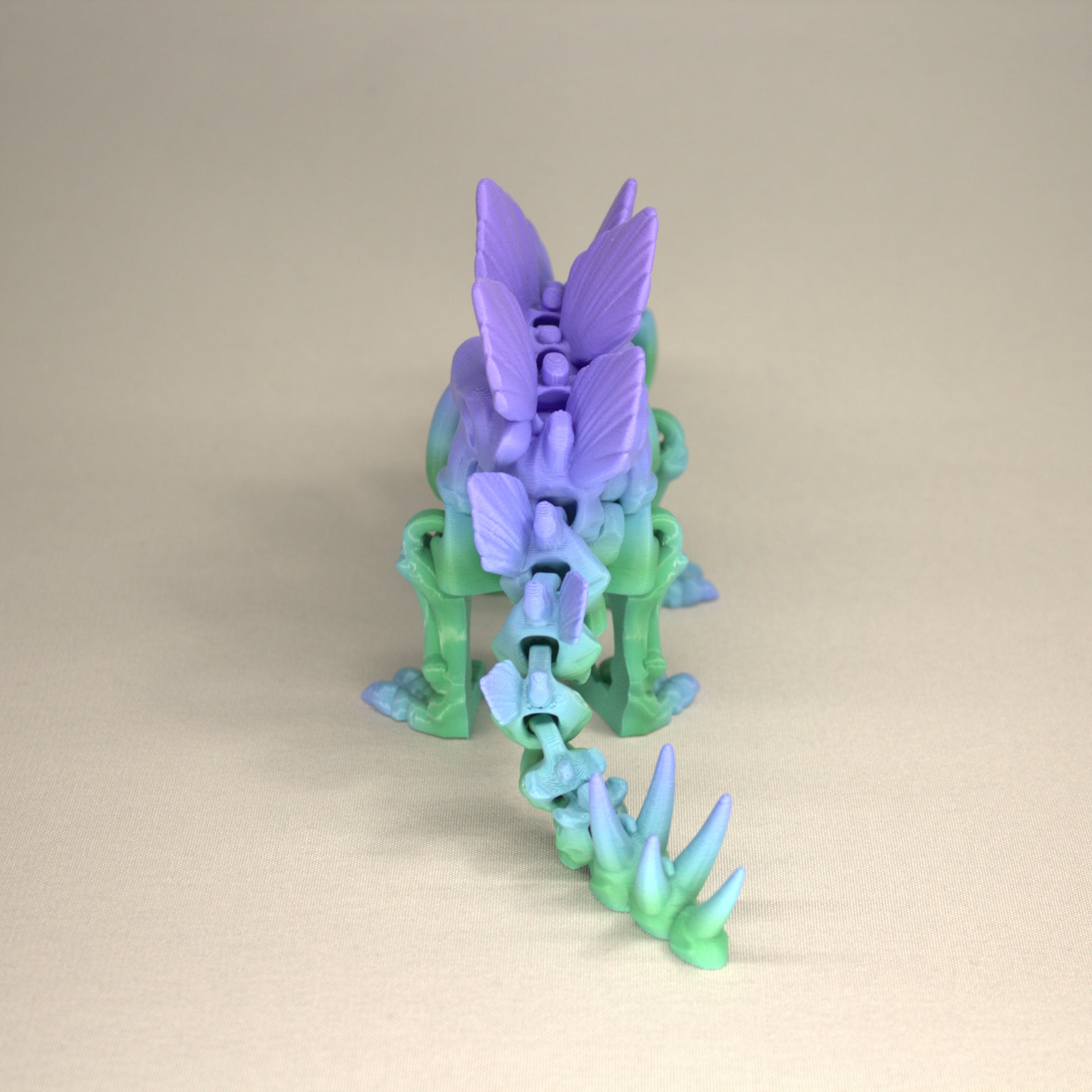 Stegosaurus 3D Printed Dinosaur Skeleton Fidget Toy Flexible Joints