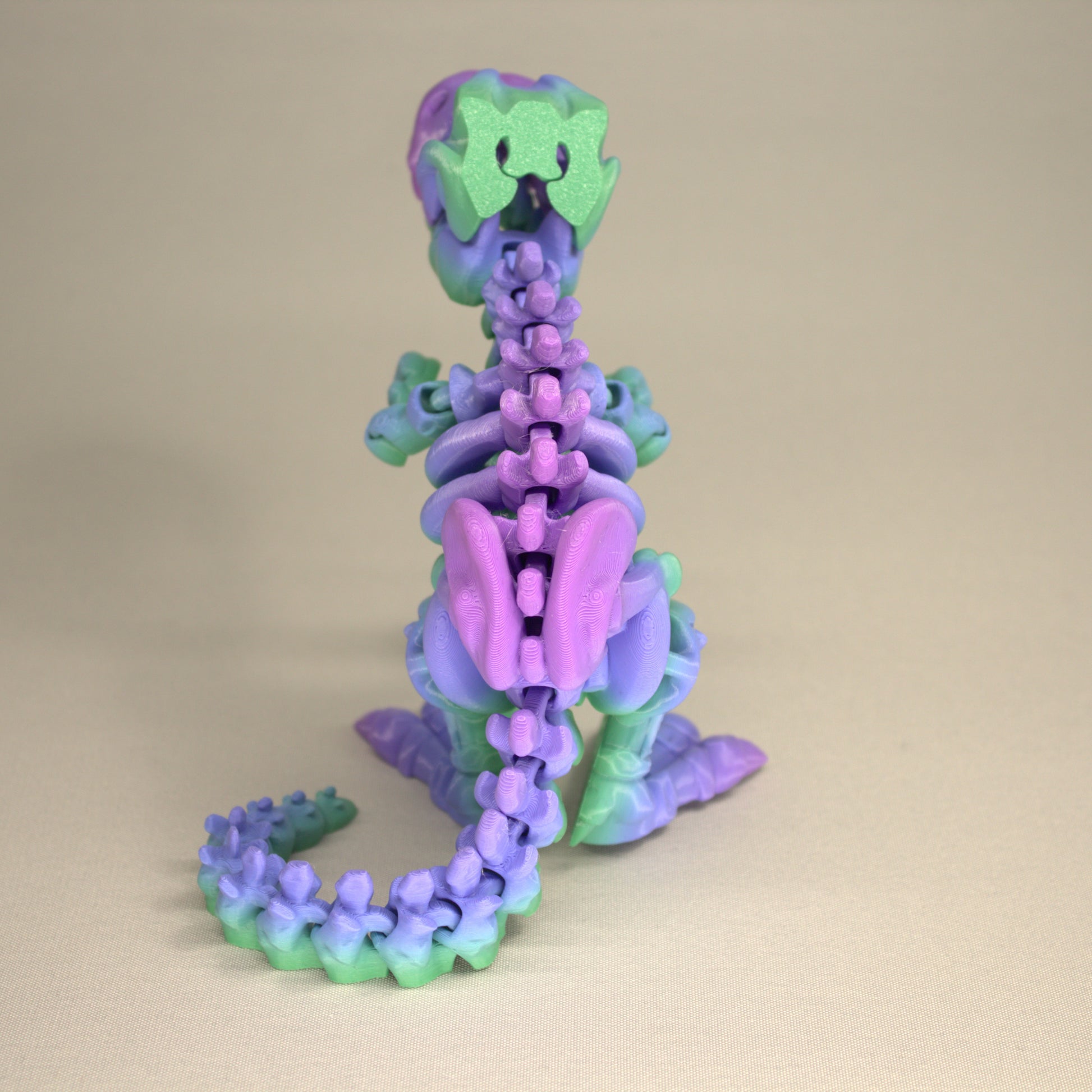 T-Rex 3D Printed Dinosaur Skeleton Fidget Toy Flexible Joints