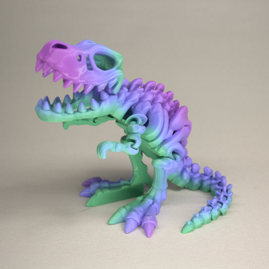T-Rex 3D Printed Dinosaur Skeleton Fidget Toy Flexible Joints