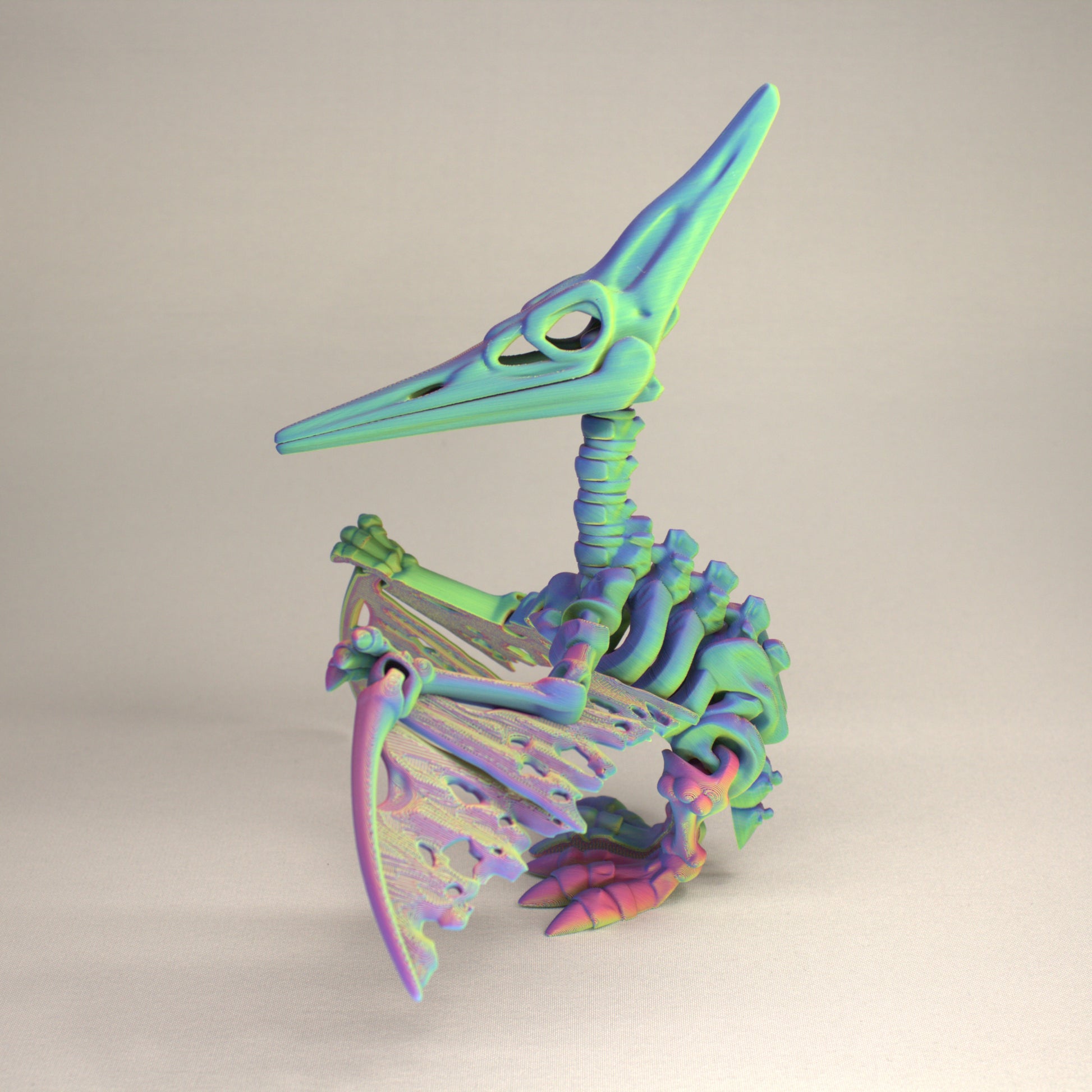 Pteranodon - 3D Printed Dinosaur Skeleton Fidget Toy Flexible Joints