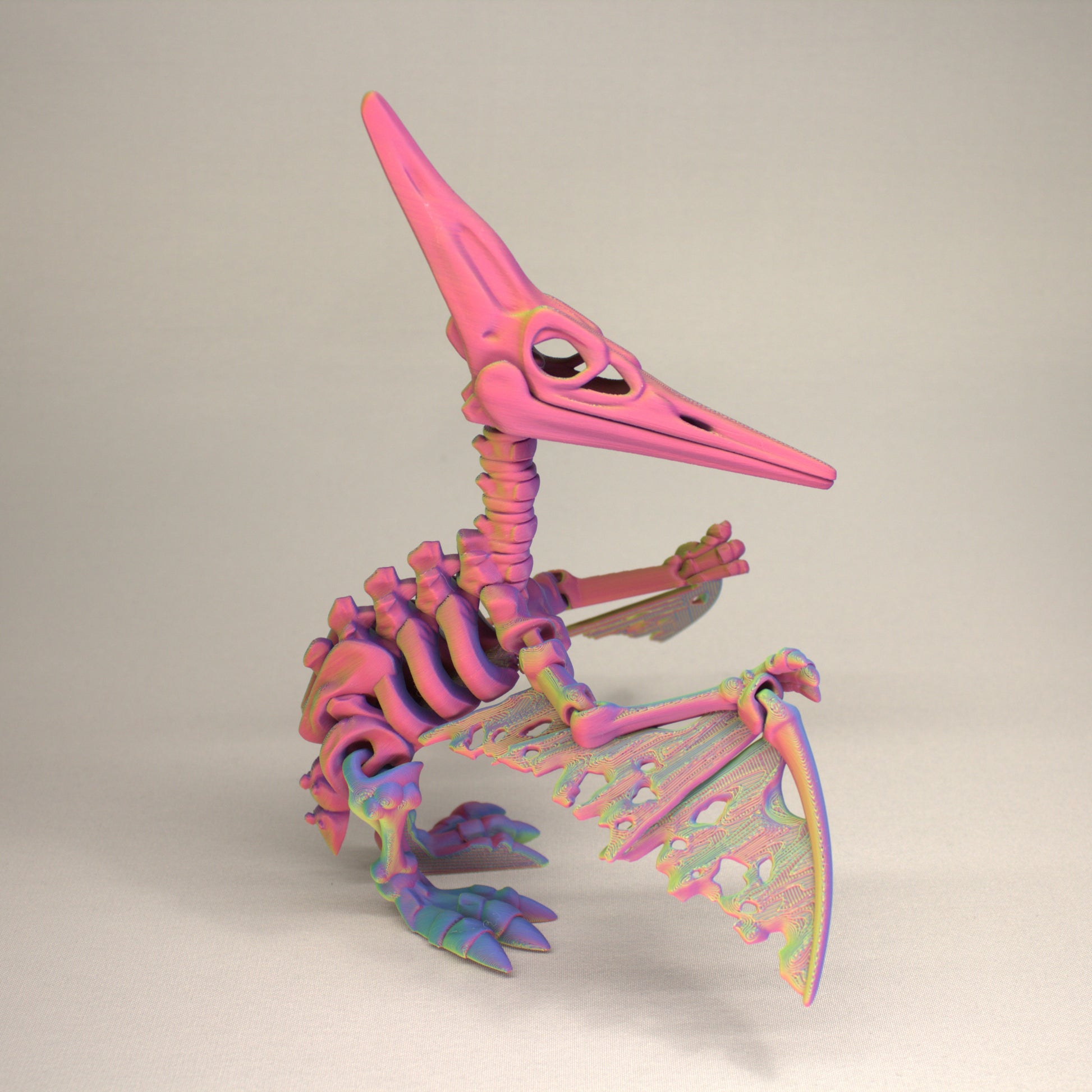 Pteranodon - 3D Printed Dinosaur Skeleton Fidget Toy Flexible Joints