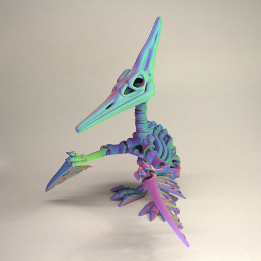 Pteranodon - 3D Printed Dinosaur Skeleton Fidget Toy Flexible Joints