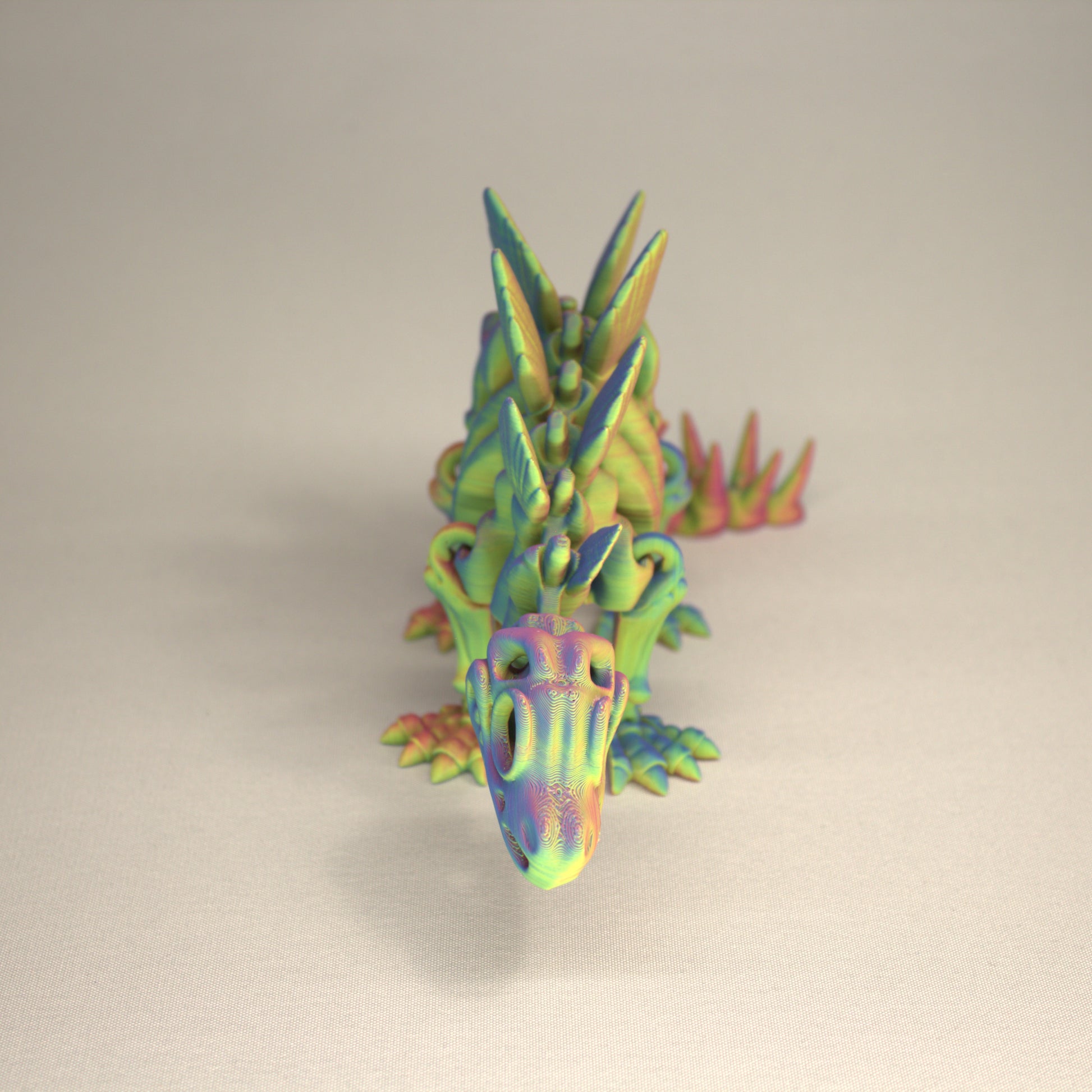 Stegosaurus 3D Printed Dinosaur Skeleton Fidget Toy Flexible Joints