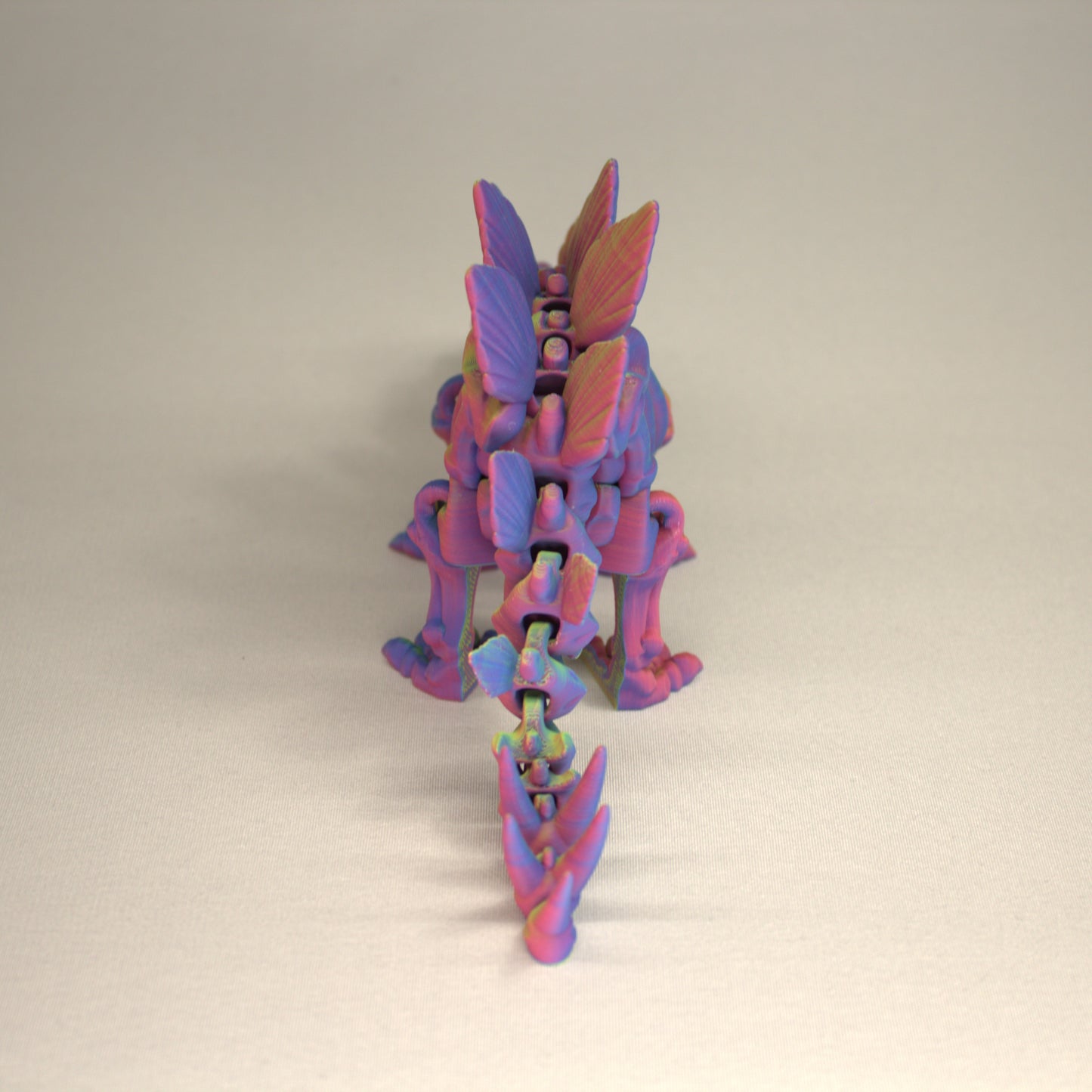 Stegosaurus 3D Printed Dinosaur Skeleton Fidget Toy Flexible Joints