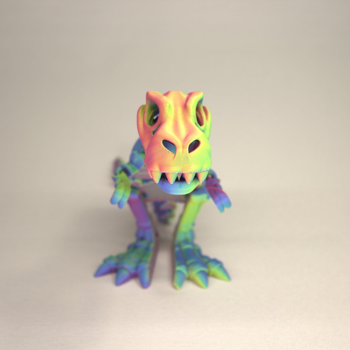 T-Rex 3D Printed Dinosaur Skeleton Fidget Toy Flexible Joints
